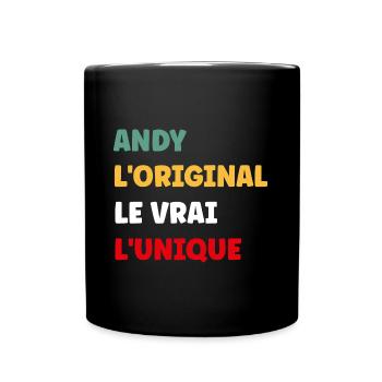 andy - Mug uni - noir - Devant