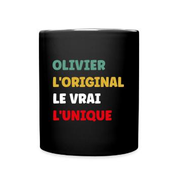 olivier - Mug uni - noir - Devant