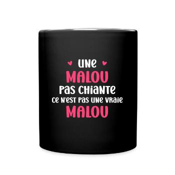 Malou - Mug uni - noir - Devant