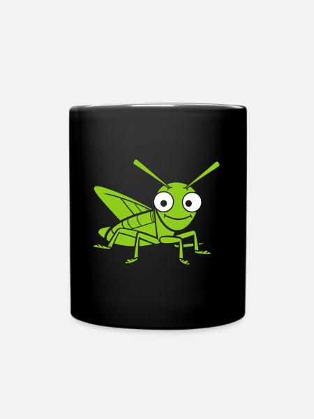Heuschrecke - Tasse einfarbig - Schwarz