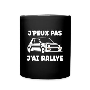 Humour pilote de rallye - Mug uni - noir - Devant