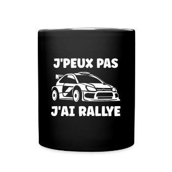 Humour pilote de rallye - Mug uni - noir - Devant