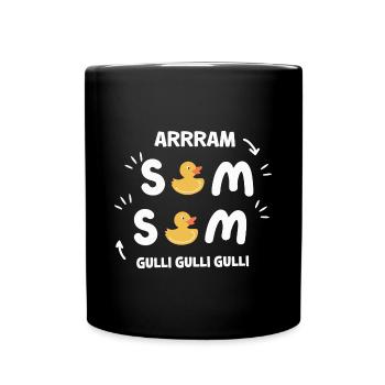 Arram SamSam Erzieherin Kita Lustig Ab - Tasse einfarbig - Schwarz - Vorne
