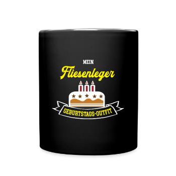 Fliesenleger Geburtstag Geburtstagsgeschenk Azubi - Tasse einfarbig - Schwarz - Vorne