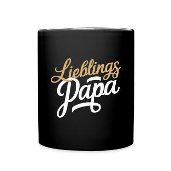 Lieblingspapa Vatertag Geburtstag Bester Papa - Tasse einfarbig - Schwarz - Vorne
