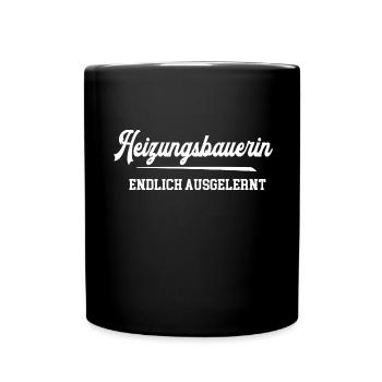 Heizungsbauerin Ausbildung Bestanden HLK Lehre - Tasse einfarbig - Schwarz - Vorne