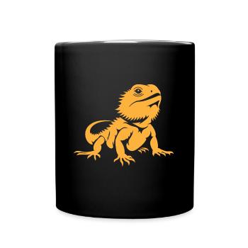 Bearded Dragon - Full Colour Mug - black - Front