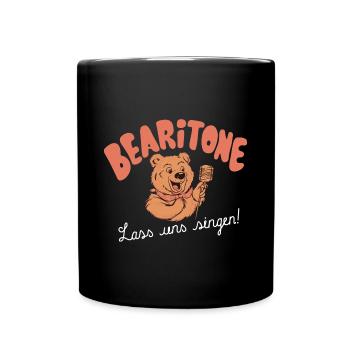 Bearitone Sing Bär Chor Lustig Musik Geschenk - Tasse einfarbig - Schwarz - Vorne