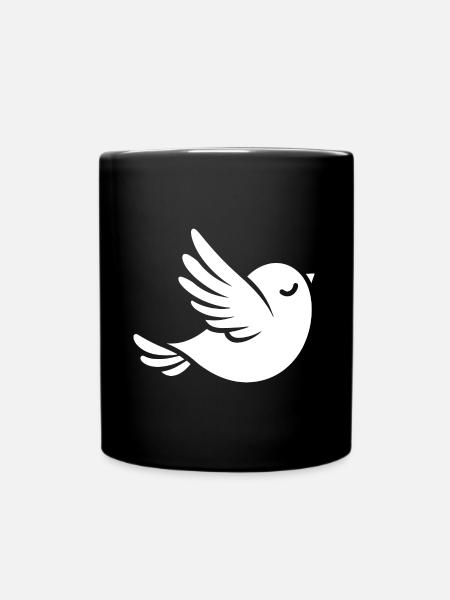 Taube - Tasse einfarbig - Schwarz