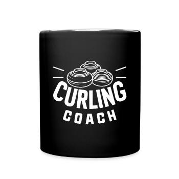 Curling Coach - Tasse einfarbig - Schwarz - Vorne