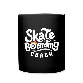 Skateboarding-Skaten-Coach - Tasse einfarbig - Schwarz - Vorne