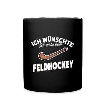 Feldhockey Retro Wunsch Shirt Geschenk Spieler - Tasse einfarbig - Schwarz - Vorne