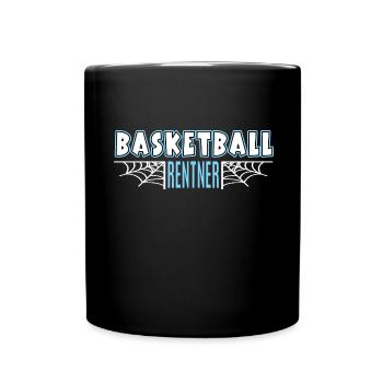 Basketball Basketballer Rentner Rente Ruhestand - Tasse einfarbig - Schwarz - Vorne