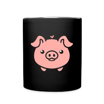 cochon - Mug uni - noir - Devant
