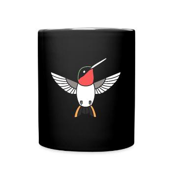 Kolibri - Tasse einfarbig - Schwarz - Vorne
