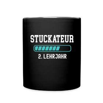 Stuckateur Ausbildung 2 Lehrjahr 2. Lehre Jahr - Tasse einfarbig - Schwarz - Vorne