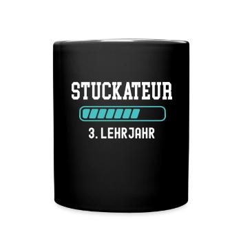 Stuckateur Ausbildung 3 Lehrjahr 3. Jahr Lehre - Tasse einfarbig - Schwarz - Vorne