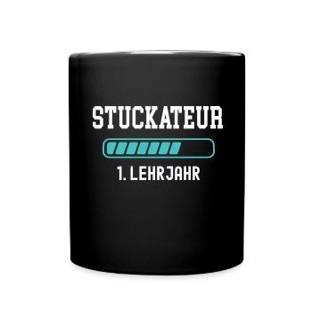 Stuckateur Ausbildung 1 Lehrjahr 1.Ausbildungsjahr - Tasse einfarbig - Schwarz - Vorne