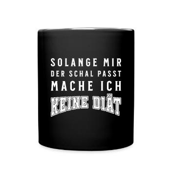 Abnehmen Diät - Tasse einfarbig - Schwarz - Vorne