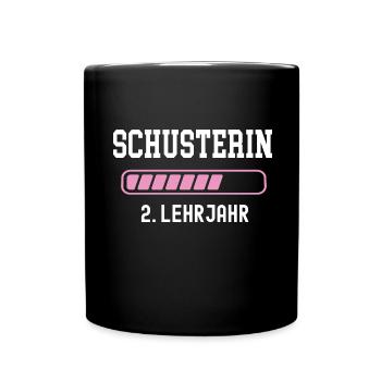 Schusterin Ausbildung 2 Lehrjahr zweites Jahr - Tasse einfarbig - Schwarz - Vorne
