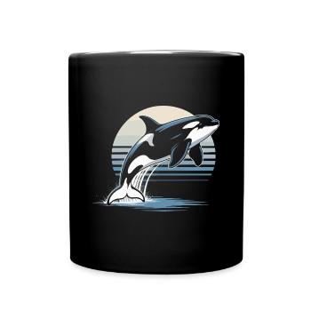 Beautiful Orca Whale Orca Killer Whale Marine Animal - Full Colour Mug - black - Front