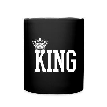 King - Idée de cadeau queen - Mug uni - noir - Devant
