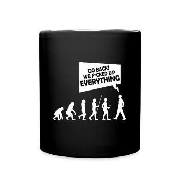 Evolution - Tasse einfarbig - Schwarz - Vorne