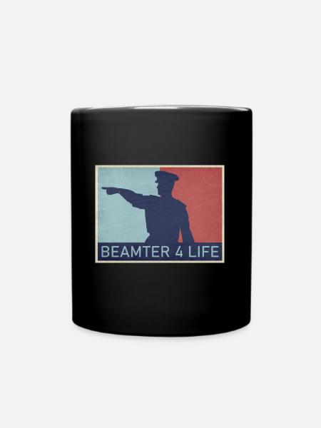 Beamter auf Lebenszeit - Tasse einfarbig - Schwarz