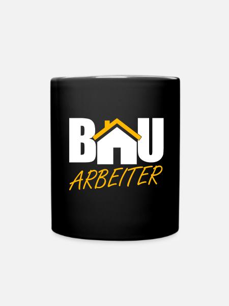 Bauarbeiter - Tasse einfarbig - Schwarz