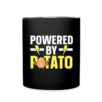 Powered by Potato Lovers Spud Life Vegan Po - Full Colour Mug - black - Front