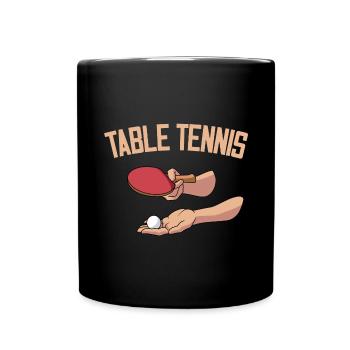 Serve Table tennis ball Table tennis player - Full Colour Mug - black - Front