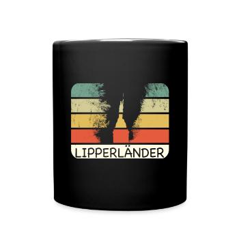 Lipperländer - Hermannsdenkmal -Lippe - Lipperland - Tasse einfarbig - Schwarz - Vorne