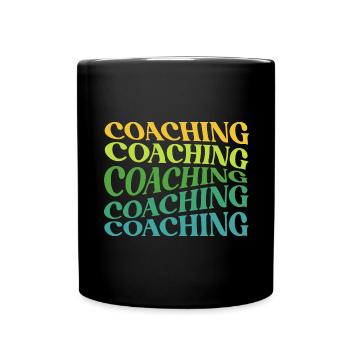 Coaching Coach Mentor Trainer Mindset Influencer - Full Colour Mug - black - Front