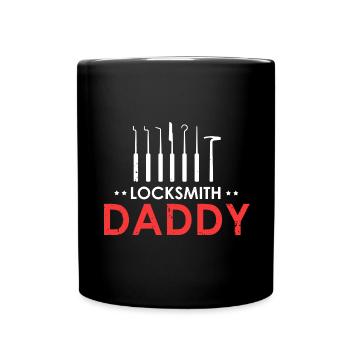 Unlocking Service Papa Locksmith Lockpicking - Full Colour Mug - black - Front