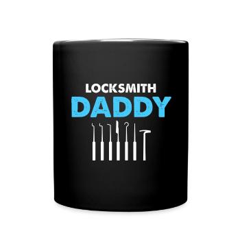 Unlocking Service Papa Locksmith Lockpicking - Full Colour Mug - black - Front