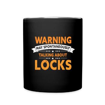 Lock Picking Locking Technician Schlossdienst Design - Full Colour Mug - black - Front