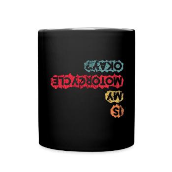 Gibt Wichtigeres Bobber Motorradfahrer Motorrad - Tasse einfarbig - Schwarz - Vorne