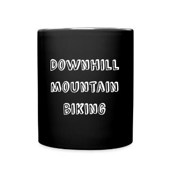 Downhill mountain biking - Full Colour Mug - black - Front
