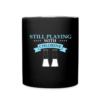 Pool Guy Design for PoolBoy and Pool Cleaner - Full Colour Mug - black - Front