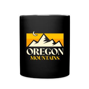 Oregon Mountain USA Staat Amerika Reisen Oregonian - Tasse einfarbig - Schwarz - Vorne