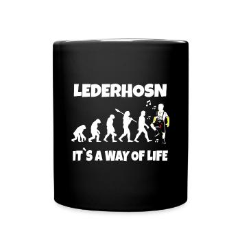 Lederhosen is my Life Gift T-Shirt - Full Colour Mug - black - Front