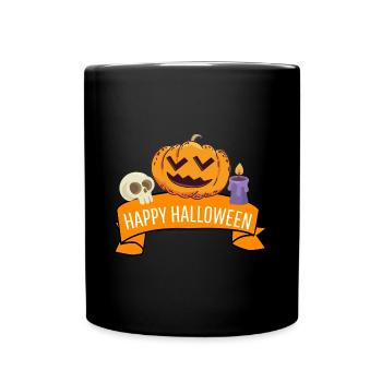Citrouille aigre-douce Joyeux Halloween - Mug uni - noir - Devant