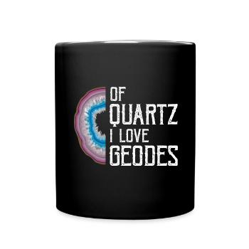 Recherche sur les roches et conception de roches à quartz - Mug uni - noir - Devant
