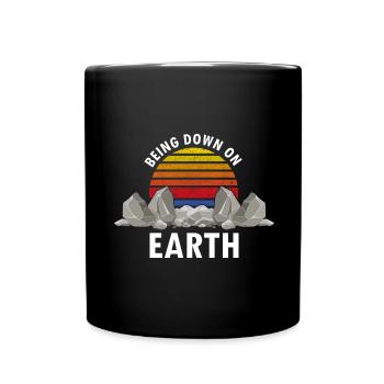 Mineraliensammler und Erze Mineralien Fan - Tasse einfarbig - Schwarz - Vorne