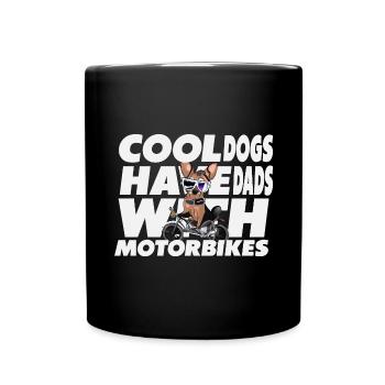 Les chiens cool ont des pères avec des motos - Mug uni - noir - Devant