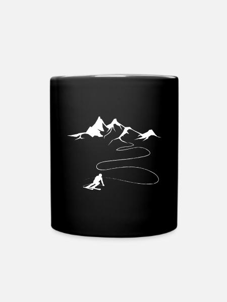 Montagne - Ski - (36) - Mug uni - noir