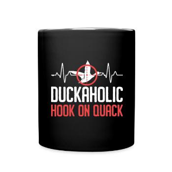 Duckaholic duck hunting - Full Colour Mug - black - Front