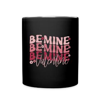 Valentine's Day Heart Love Gift Idea T-shirt - Full Colour Mug - black - Front