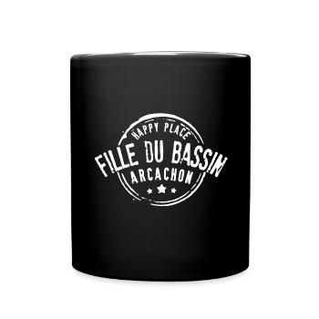 Fille du bassin d arcachon - Mug uni - noir - Devant