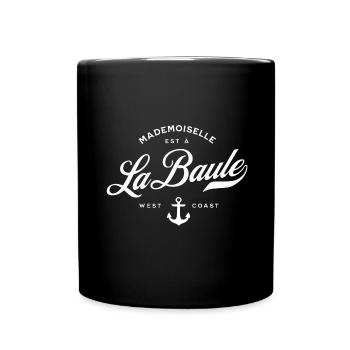 Mademoiselle est à la baule - Mug uni - noir - Devant